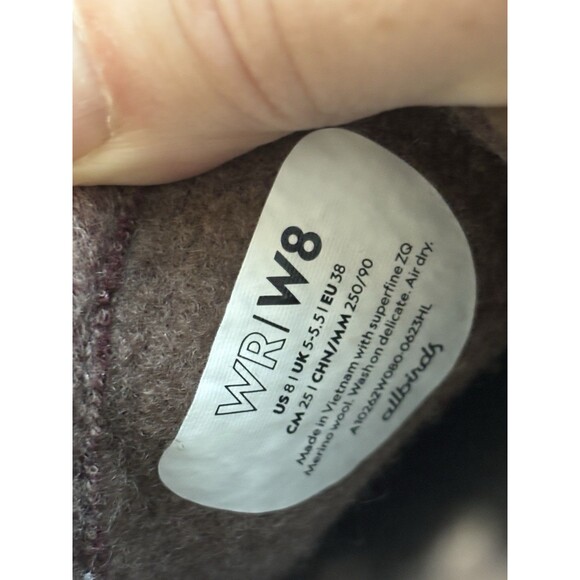 Allbirds Wool Runners Women's 8 Wide Mauve Heather Merino Wool Sneakers - Picture 13 of 15